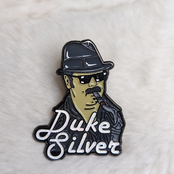 Duke Silver Ron Swanson Enamel Pin - Picture 1 of 3